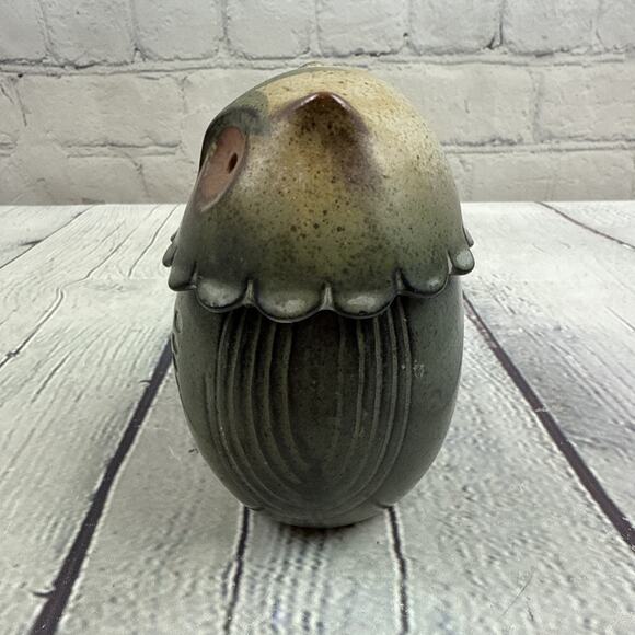 Vintage MCM Pottery Owl Figurine Jar Scandinavian Design - Picture 3 of 10